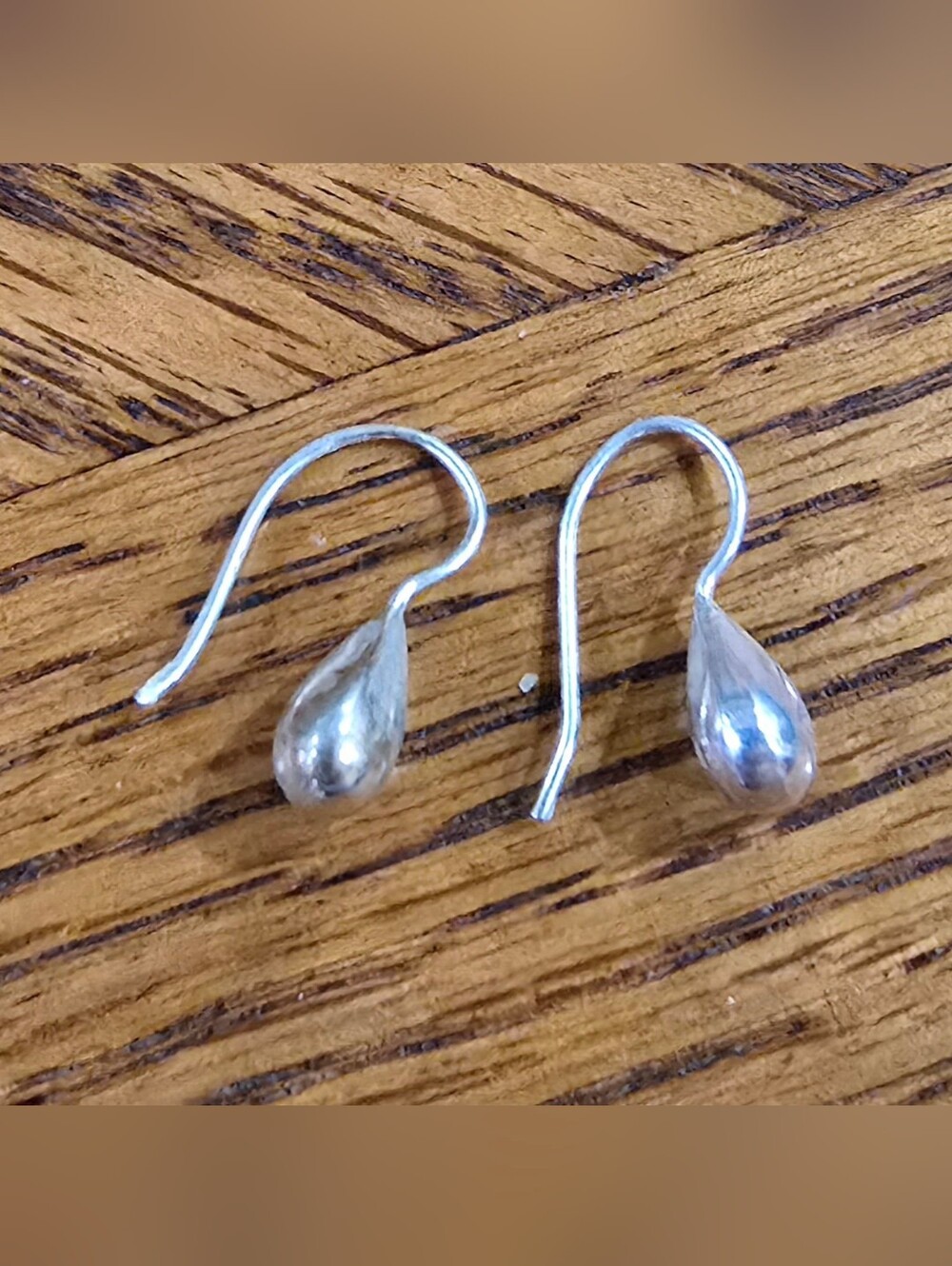 Sterling Silver Teardrop Dangle Earrings